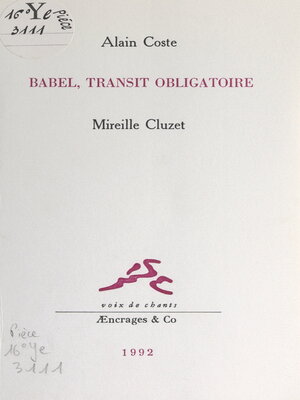 cover image of Babel, transit obligatoire